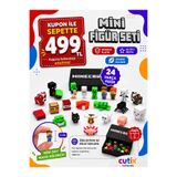 Cutix Oyuncak Mini Figür Seti - Blok Oyun Minik Figürler Çocuk Oyuncakları Doğum Günü Minecraft Hayranları İçin Figürler