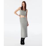 Cutout Detaylı Etek TW6240004157005 - Gri