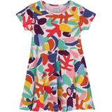Cutouts Foliage Kız Çocuk Desenli Kısa Kollu Elbise