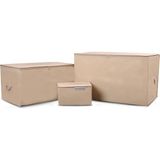 CUTY HOME OK HOME EV TEKSTİL BASKILI BEJ HURÇ 3'LÜ SET