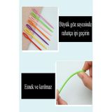 Çuvaldız Yün İğnesi Renkli Plastik 24 Cm 20 Adet Plastik Yün Örgü Örme Dikiş İğnesi Dokuma İğnesi Yün Dikme İğnesi