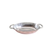 Cuvesta El Yapımı Bakır Oval Şef Tavası, 30x6 cm, 1.5 mm Kalınlık, Çift Saplı