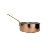 Cuvesta El Yapımı Bakır Sote Tava, Modern Tasarım, 25 cm Çap, 8 cm Yükseklik, 1.5 mm Kalınlık, Altın Renkli Sap