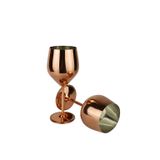 Cuvesta Lüks Bakır Kırmızı Şarap Kadehi Seti, El Yapımı Pürüzsüz Yüzey 20x8 cm, 2'li set