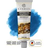 Cuvesta Metaglan Parlatıcı Bakır/Pirinç/Nikel/Hafif Metaller/Altın/Gümüş/Krom Parlatma Cilası 100Gr. - Açık Mavi