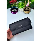 CüzCan BOSS Black Hakiki Deri Mıknatıslı Erkek El Çantası