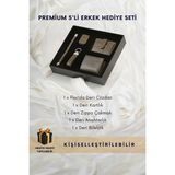Cüzcan Hakiki Deri Cüzdan, Kemer, Kartlık, Anahtarlık ve Çakmak Seti