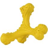CVALIN Agresif çiğneme oyuncağı, büyük ırklar, tahrip edilemez kemik oyuncağı, uzun ömürlü temizleme diş fırçası, doğal kauçuk, köpek oyuncağı (sarı)