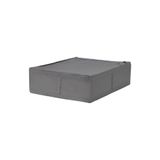 cvbn Hurç 44x55x19 cm Fermuarlı Saklama Kutusu, Koyu Gri, Plastik Köşeler, Havalandırma Ağları