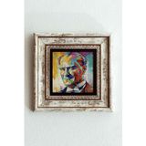 CVC WOOD Atatürk Çerçeveli Taş Tablo , Çerçeveli Taş Duvar Dekoru-enkcrcvtbl-00207