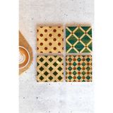 CVC WOOD Geometrik Şekiller Taş Bardak Altlığı