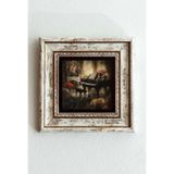 CVC WOOD Piyano Çerçeveli Taş Tablo , Çerçeveli Taş Duvar Dekoru-enkcrcvtbl-00164