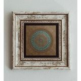 CVC WOOD Selçuklu Motifi Gergi Tavan Çerçeveli Taş Tablo , Çerçeveli Taş Duvar Dekoru