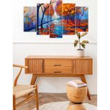 CVC WOOD Sonbahar Cadde 5 Parçalı Mdf Tablo