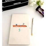 CVC WOOD Veteriner Baskılı Defter Kalem Seti