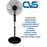 CVS 16 İnç Ayaklı Vantilatör 40 W Güçlü Hava Akışı ile Siyah Modern Tasarım