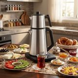 Cvs Dn 1557 Çelik Isı Ayarlı Digitea+ Çay Makinesi - Siyah