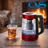 Cvs Dn 2346 Shifa Elektrikli Kırmızı Su Isıtıcısı - Şeffaf