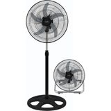 Cvs DN91024 Sanayi Tipi Vantilatör 80 W Güçte Ayaklı Vantilatör 5 Kollu Pervane ile Geniş Salınım Açısı - Gri