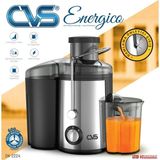 Cvs Energicao 600 Watt Siyah Gri Renk Katı Meyve Sıkacağı Paslanmaz Çelik Gövde ile - Siyah - Gümüş