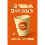 CVS Plastik Karton Bardak 7oz (Özel Baskılı) kağıt bardak - 1000 ADET