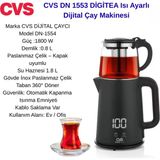 Cvs Tea Dijital Isı Ayarlı Dijital Çay Makinesi + Dijital Hassas Mutfak Tartısı Hediye