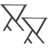 CVTdesign Metal Ayak Ahşap Masif Kütük Bilgisayar Çalışma Yemek Masası Ayağı