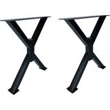 CVTdesign Metal Ayak Masif Ahşap Kütük Orta Sehpa Ayağı Profil Ayaklar 45 cm