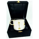 CW Celine's Wonders Gold Kupa Lüks Kahve Fincanı El Yapımı Latte Bardağı Tekli Fincan Yıldoz Yıldızlı