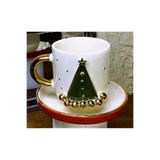 CW Celine's Wonders Kukuleta Kabartmalı, 24 Ayar Altın Işleme, Noel, Yılbaşı, El Yapımı Hediyelik Mug,CW00096