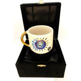 CW Celine's Wonders Kutulu Premium Kalite 24 Ayar Altın Detaylı Nazar Mug El Yapımı Hediyelik 250 Ml