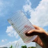 CWHHRN 15 oz Kapaklı ve Pipetli 2'li Cam Bardaklar, Buzlu Kahve için Vintage Züccaciye, Kokteyl, Bira ve Süt için Kabartmalı İçme Bardakları, Harika Hediye