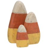 CWI Gifts Ahşap Şeker Mısır Raf Oturağı 3/Set, Çok Renkli