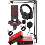 Cxn-30 Paket-8 Stüdyo Ses Kartlı Condenser Mikrofon Stand Kulaklık Seti