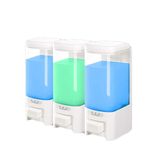 Cxp Boutiques-Lotion Soap Dispensers Erişimi kolay Sabunluk 500ml Beyaz Yumruksuz El Sabunu El Banyosu Mutfak Duvara Monte Şampuan Duş Jeli Atıkları ortadan kaldırır (Renk: Beyaz, Boyut: 19,5 x 21,2 cm)