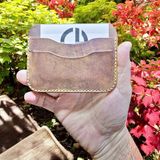 Cy Leather Minimax El Yapımı Unisex Antik Camel Hakiki Deri Kompakt Cüzdan
