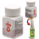 Cy-Relief 2 Kutu Amerikan Kızılcığı Ebegümeci Adaçayı C Vitamini Esktarlarıyla Erkeğe Özel Destekleme + Çörek Otu Masaj Yağı - 2 Adet