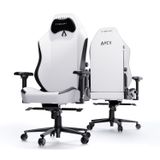 CYBEART | Arctic White Oyun/Ofis Koltuğu | 4D Kolçak | Dahili Bel Desteği | Üstün PU Deri, Ergonomik, Yatma ve Eğme