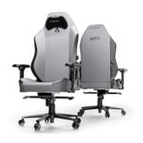 Cybeart | X11 Gri Oyun/Ofis Koltuğu | 4D Kolçak | Dahili Bel Desteği | Üstün PU Deri, Ergonomik, Yatma ve Eğme