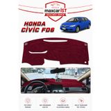 CYBERLİNE Honda Civic FD6 Elegance Serisi Uyumlu Torpido Koruma Örtüsü/Kılıfı Bordo