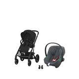 Cybex Balios S Lux Black Moon Black Ve Aton Steel Grey Travel Sistem Bebek Arabası + Ana Kucağı - Siyah