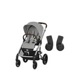 Cybex Balios S Lux Silver Stone Grey + Ana Kucağı Adaptörü Bebek Arabası