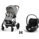Cybex Balios S Lux Silver Stone Grey + Cloud T Plus Sephia Black Bebek Arabası