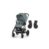 Cybex Balios S Lux Taupe Stormy Blue + Ana Kucağı Adaptörü Bebek Arabası