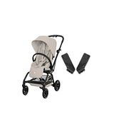 Cybex Eezy S Twist+2 360° Dune Grey Bebek Arabası Ve Ana Kucağı Adaptörü Set - Krem