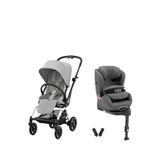 Cybex Eezy S Twist+2 360° | Fog Grey + Ana Kucağı Adaptörü + Anoris T I-size Soho Grey - Gri