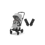 Cybex Eezy S Twist+2 360° Fog Grey, Bebek Arabası + Ana Kucağı Adaptörü