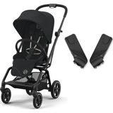Cybex Eezy S Twist+2 360° | Magic Black + Ana Kucağı Adaptörü