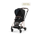 Cybex Mios Rosegold Sephia Black İkonik Lüks Tek Elle Katlanabilen Çift Yönlü Bebek Arabası - Siyah