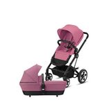 Cybex Talos S 2in1 Black Magnolia Pink Konforlu Tek Elle Katlanabilen Çift Yönlü Bebek Arabası - Pembe